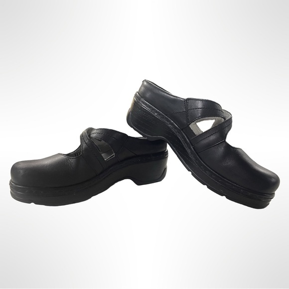 Klogs Women’s black leather Clogs / Klogs size 8 - Picture 1 of 5